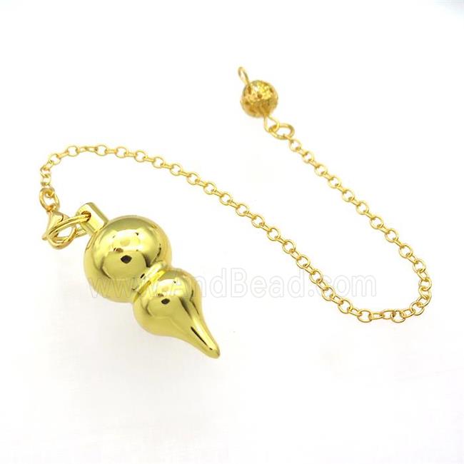Alloy Pendulum Pendant With Chain Gold Plated