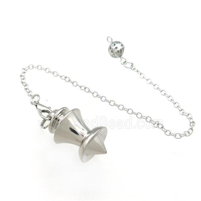 Alloy Pendulum Pendant With Chain Platinum Plated