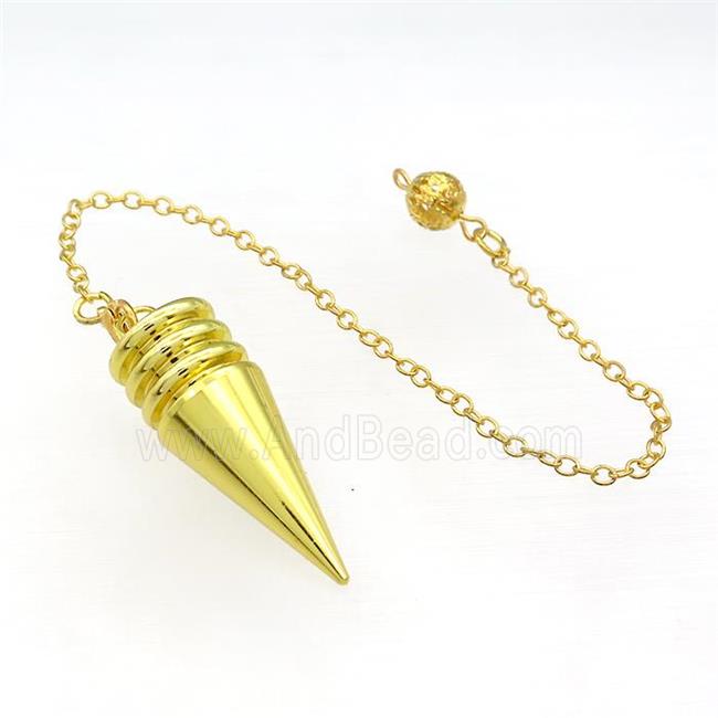 Alloy Pendulum Pendant With Chain Gold Plated