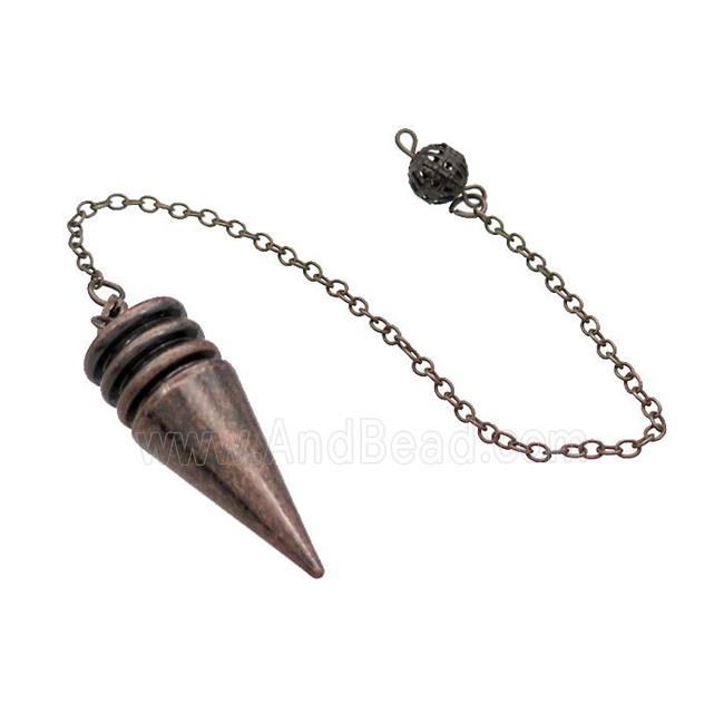 Alloy Pendulum Pendant With Chain Antique Red