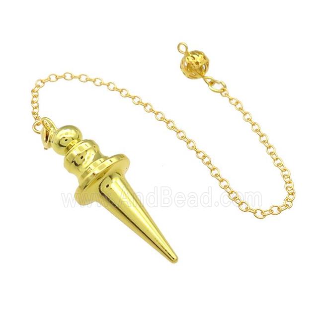 Alloy Pendulum Pendant With Chain Gold Plated