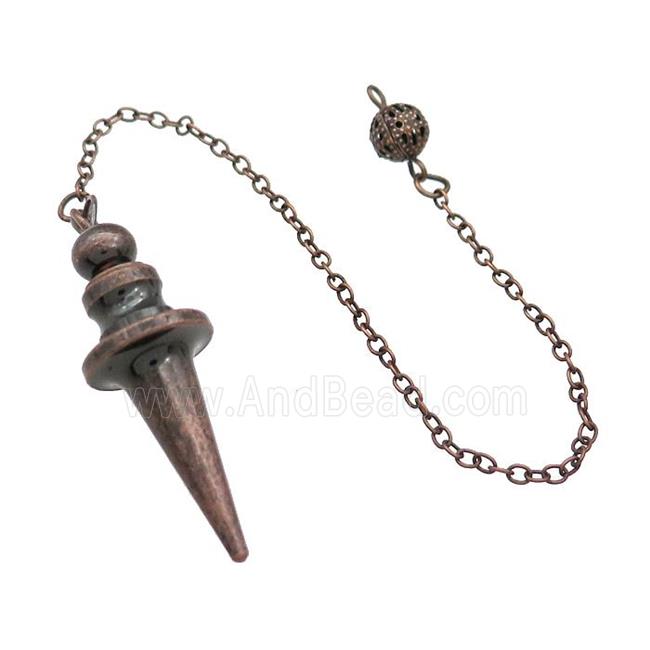 Alloy Pendulum Pendant With Chain Antique Red