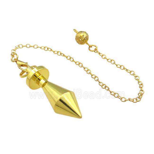 Alloy Pendulum Pendant With Chain Gold Plated