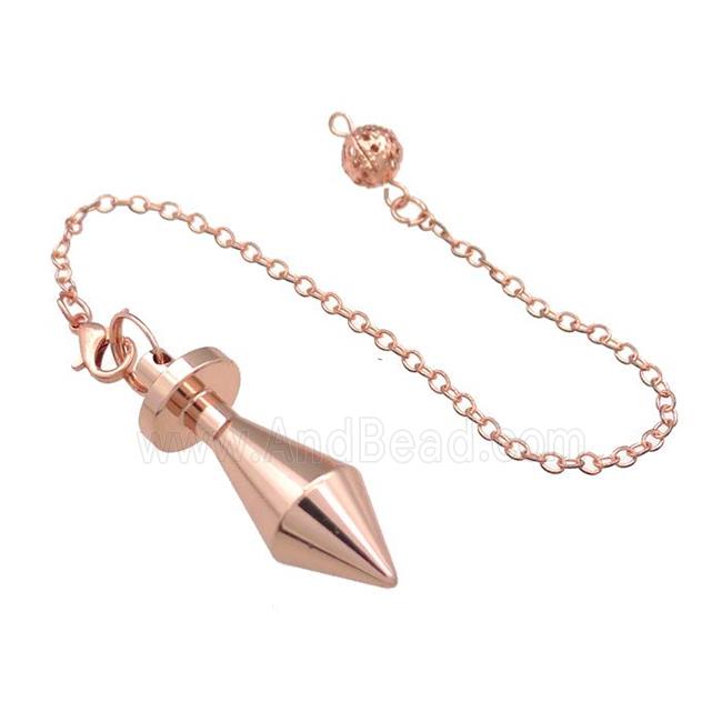 Alloy Pendulum Pendant With Chain Rose Gold