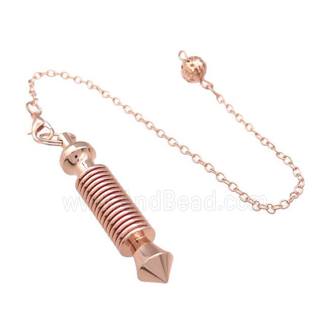 Alloy Pendulum Pendant With Chain Rose Gold