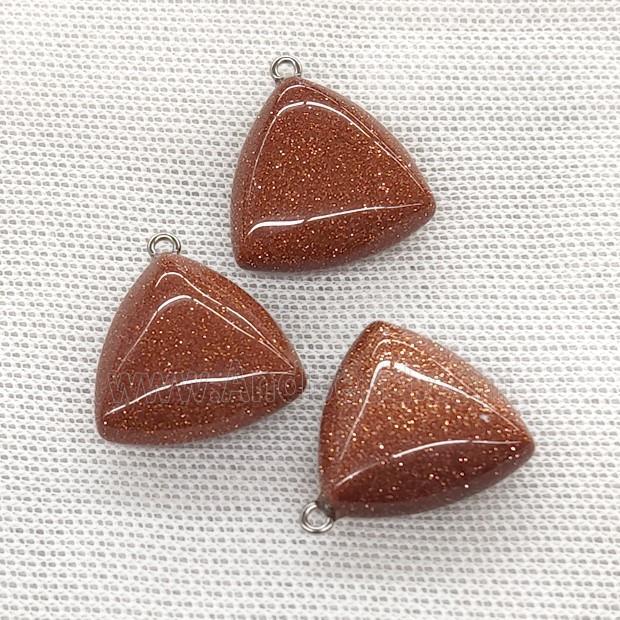 Gold Sandstone Triangle Pendant