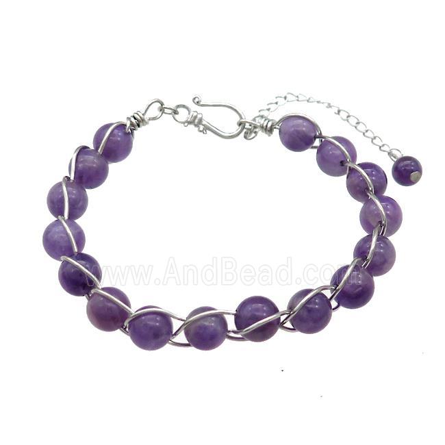 Natural Amethyst Bracelet Purple