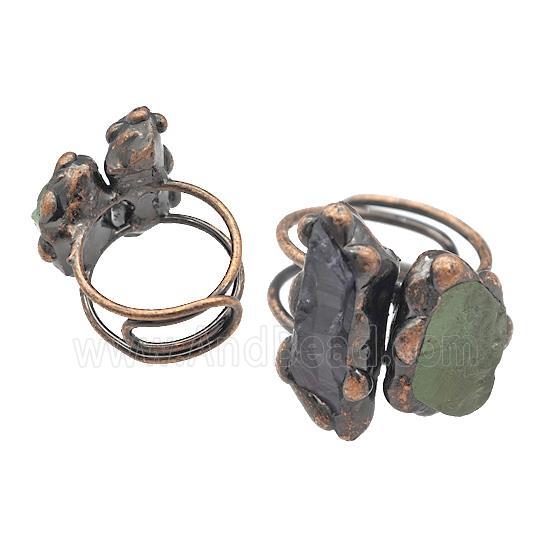Gemstone Rings Adjustable Antique Red