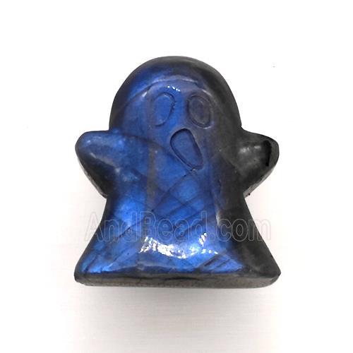 Halloween Ghost Charms Labradorite Pendant