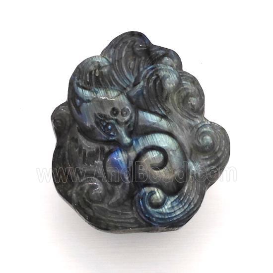 Labradorite Fox Pendant