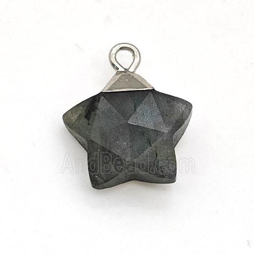 Natural Labradorite Star Pendant