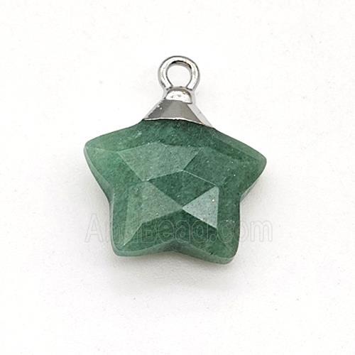 Natural Green Strawberry Quartz Star Pendant