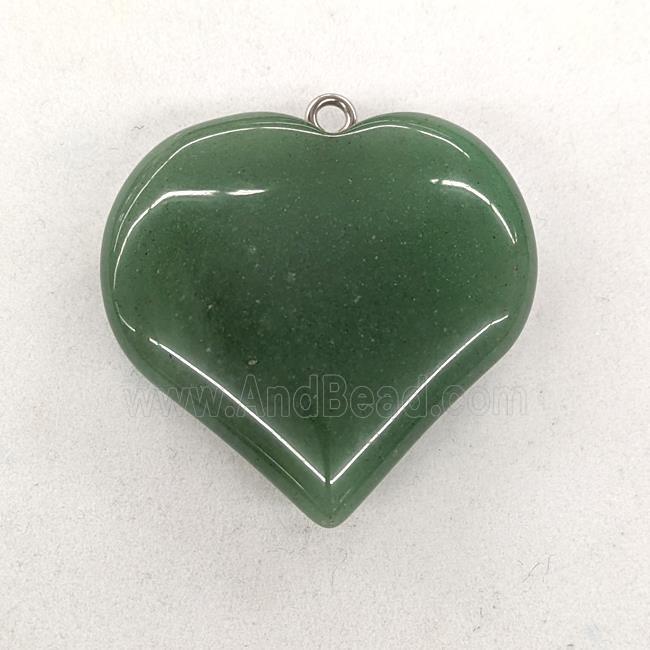 Natural Green Aventurine Heart Pendant