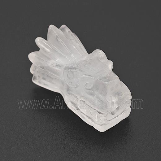 Natural Clear Quartz Dragonhead Beads Carved