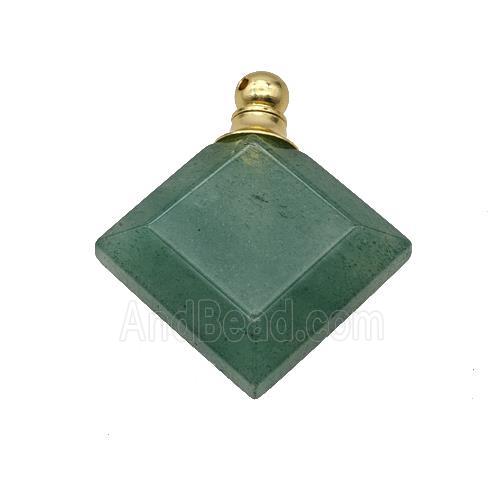 Natural Green Aventurine Perfume Bottle Pendant Square