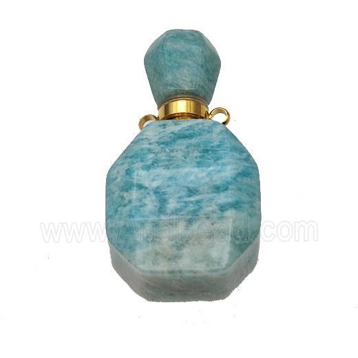 Natural Green Amazonite Perfume Bottle Pendant