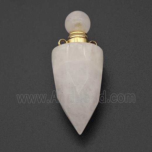 Natural Clear Quartz Perfume Bottle Pendant Bullet
