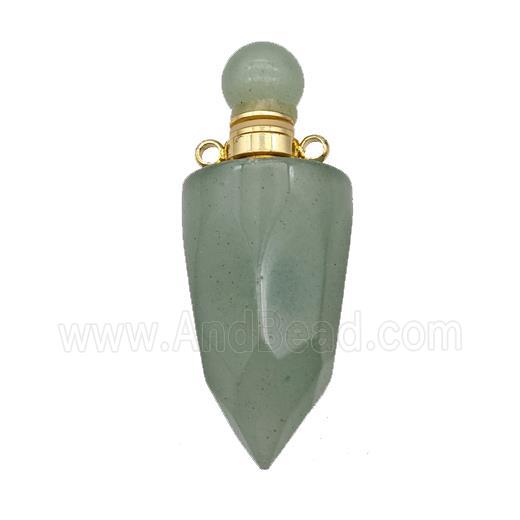 Natural Green Aventurine Perfume Bottle Pendant Bullet