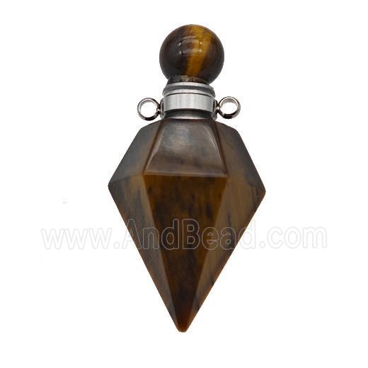 Natural Tiger Eye Stone Perfume Bottle Pendant