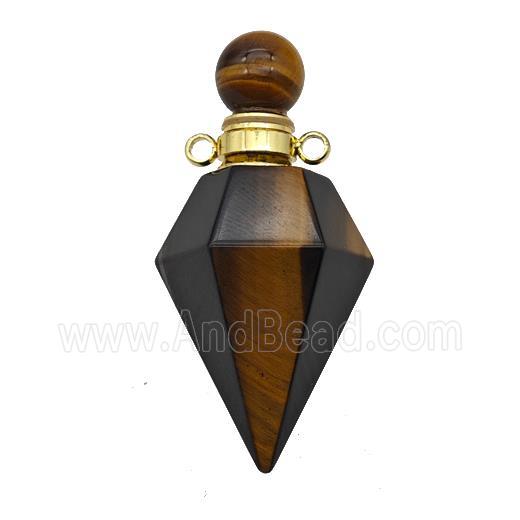 Natural Tiger Eye Stone Perfume Bottle Pendant