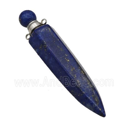 Natural Blue Lapis Lazuli Perfume Bottle Pendant Bullet
