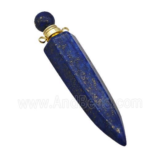 Natural Blue Lapis Lazuli Perfume Bottle Pendant Bullet