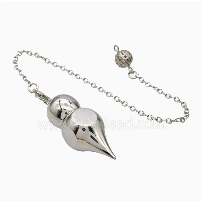 Alloy Pendulum Pendant With Chain Platinum Plated