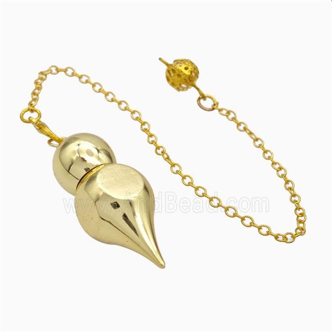 Alloy Pendulum Pendant With Chain Gold Plated