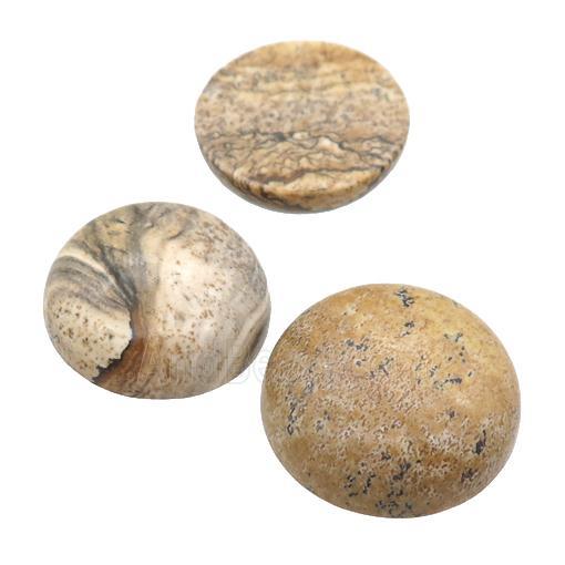 Picture Jasper Cabochon, circle