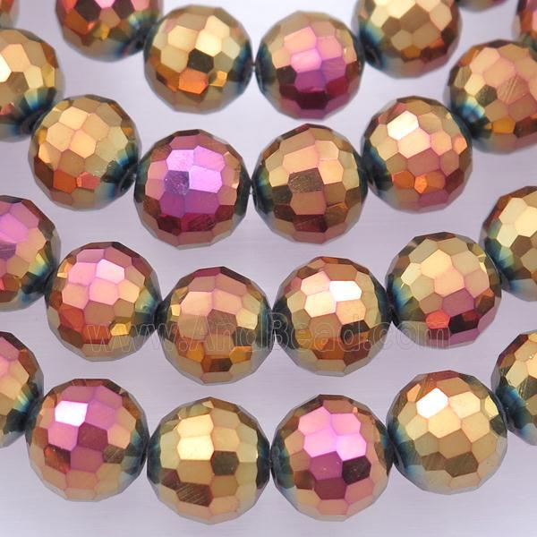 Chinese Crystal Glass Beads, faceted round