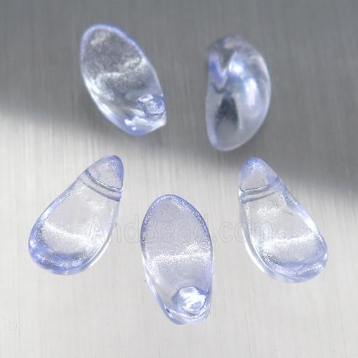 lt.blue crystal glass petal beads
