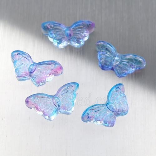 crystal glass butterfly beads