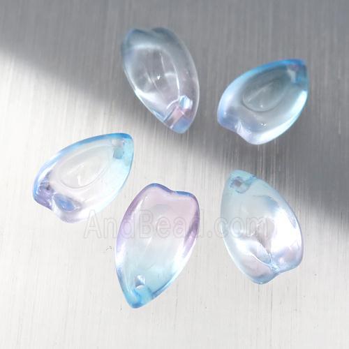 blue crystal glass teardrop beads