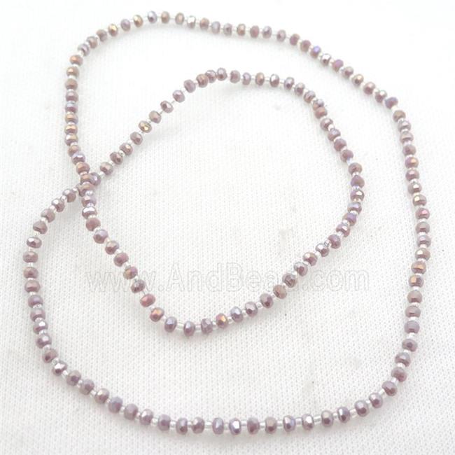 purple Jadeite Glass Beads, faceted rondelle