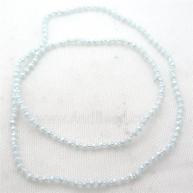 Jadeite Glass Beads, faceted rondelle