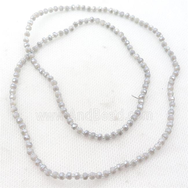 Jadeite Glass Beads, faceted rondelle