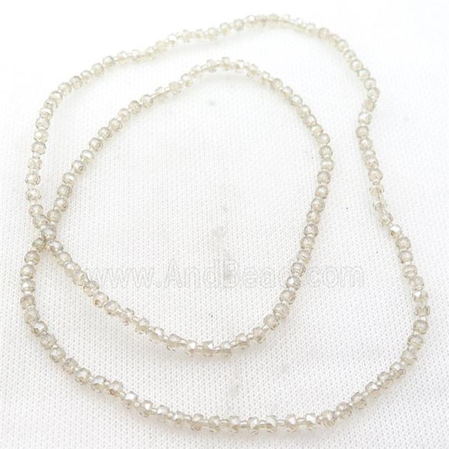 champagne Crystal Glass Beads, faceted rondelle