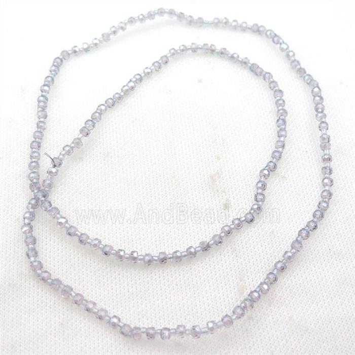 Crystal Glass Beads, faceted rondelle