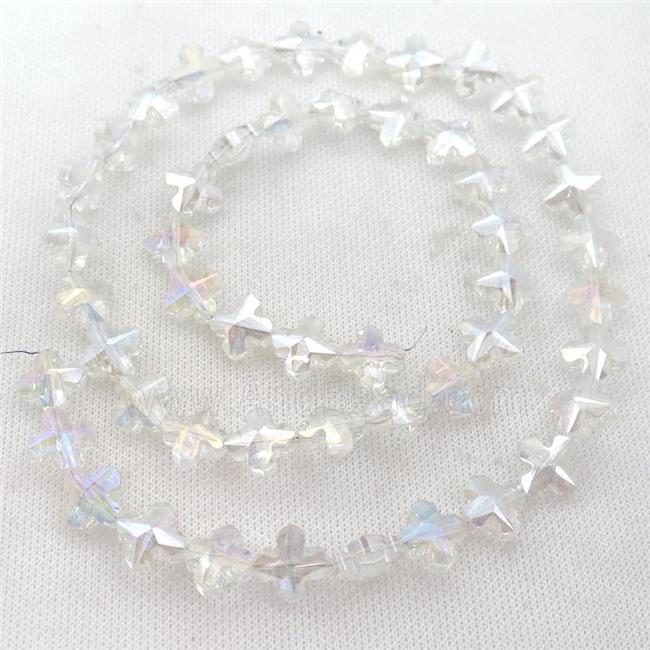 clear Crystal Glass cross Beads