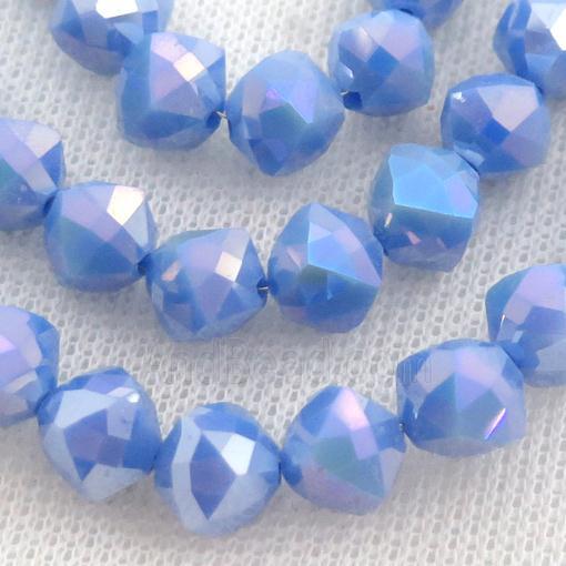 blue Jadeite Glass Beads, freeform
