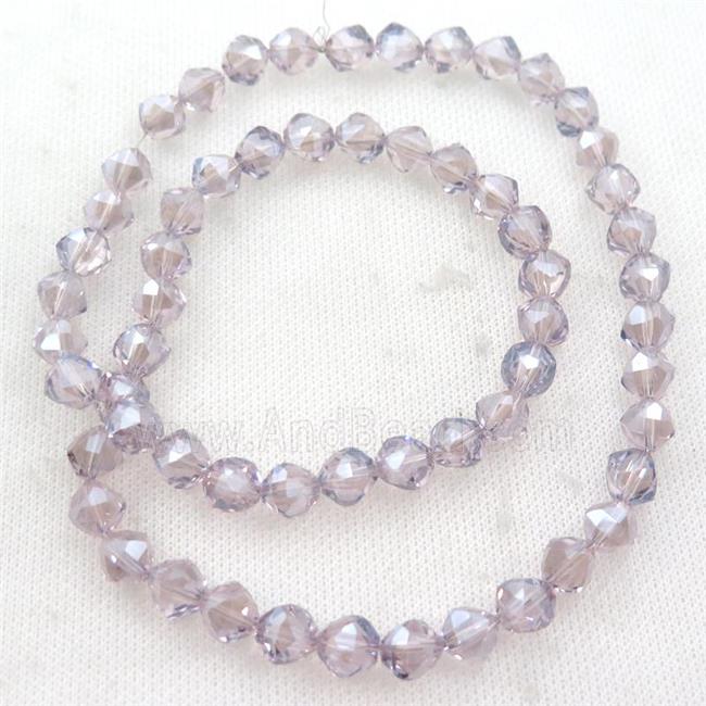purple Crystal Glass Beads, freeform