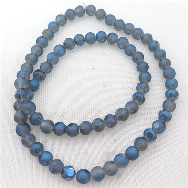 blue round Crystal Glass Beads