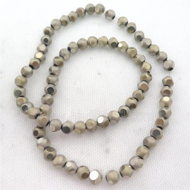 golden round Crystal Glass Beads