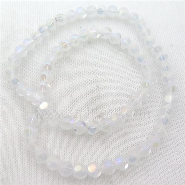 white round Crystal Glass Beads, matte