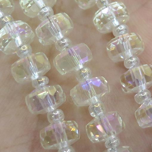Crystal Glass beads, faceted rondelle