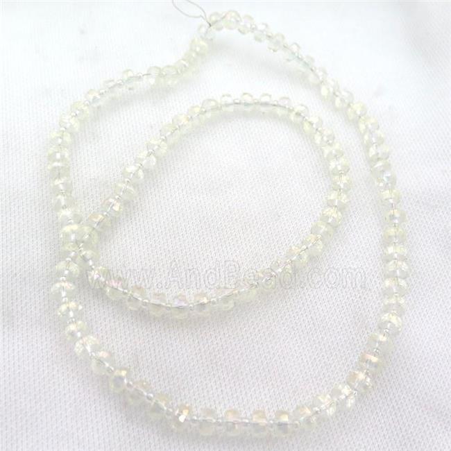 Crystal Glass beads, faceted rondelle
