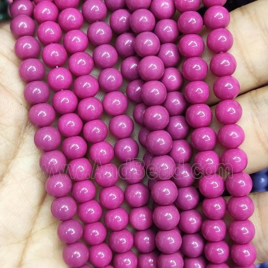 dp.pink Lacquered Glass Beads, round