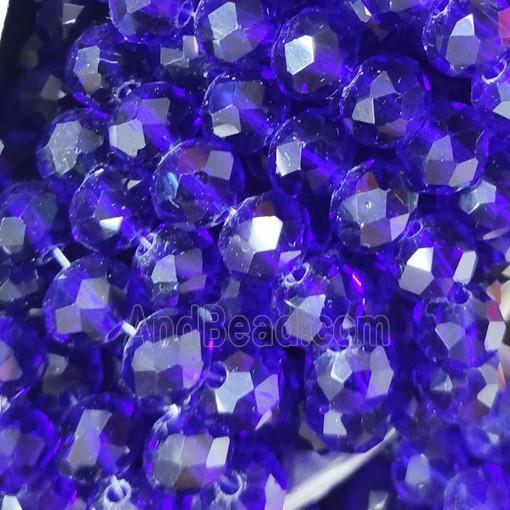 LapisBlue Chinese Crystal Glass Beads Faceted Rondelle
