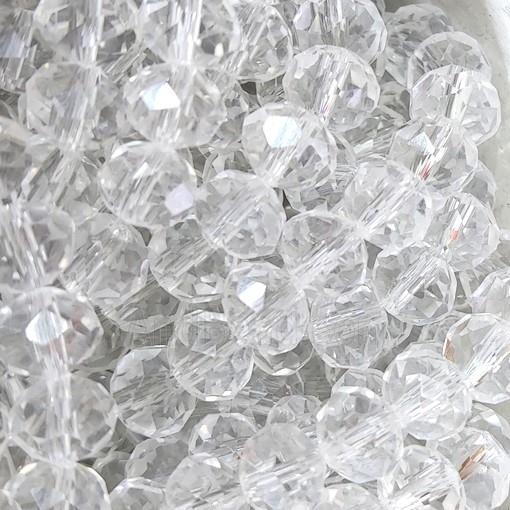 Clear Chinese Crystal Glass Beads Faceted Rondelle