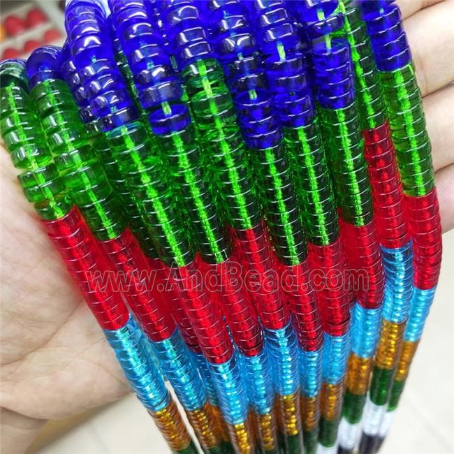 Crystal Glass Heishi Spacer Beads Mixed